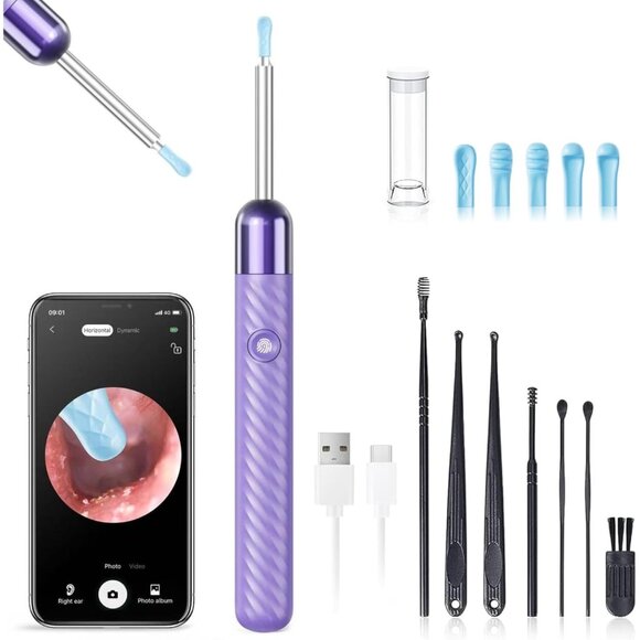 Ear Wax Removal - 1080P Camera Earwax Remover Tool - Ear Canal Cleaner Kit Camer - Picture 1 of 8